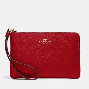 NWT Coach Red Wristlet Wallet
